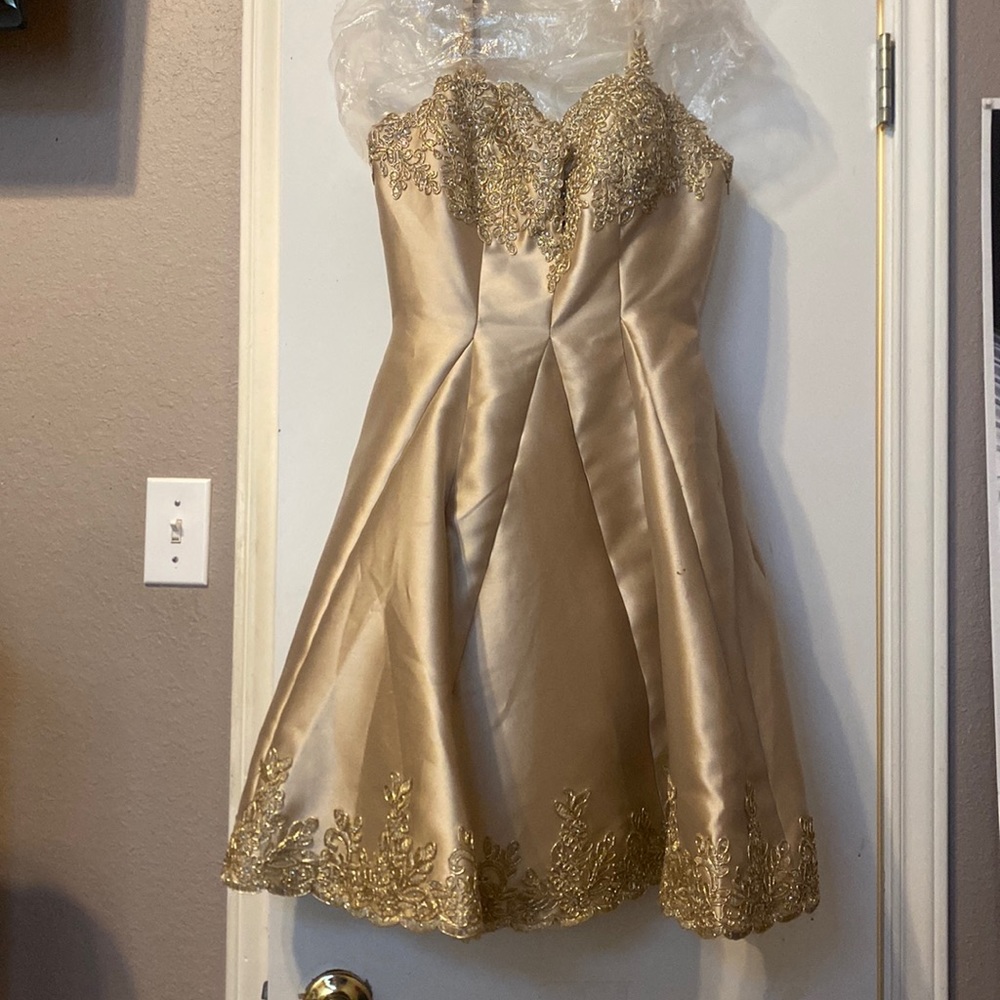 Gold Quinceanera dress